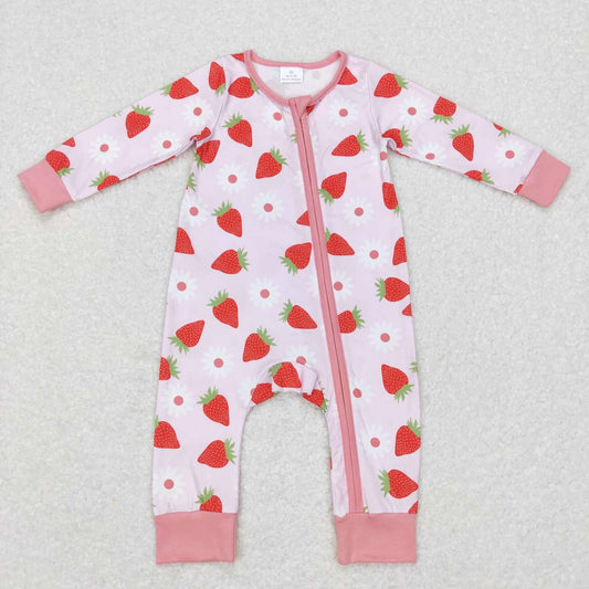 toddle girls strawberry romper