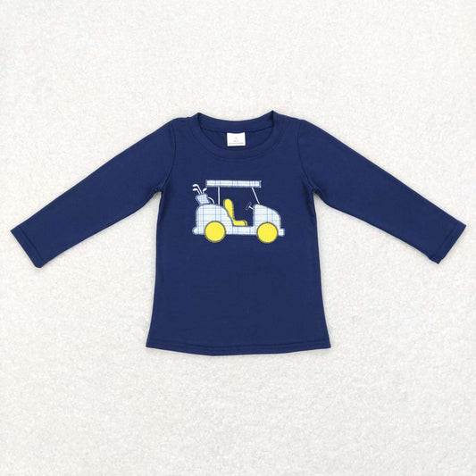 baby boy long sleeve embroidery golf t-shirt