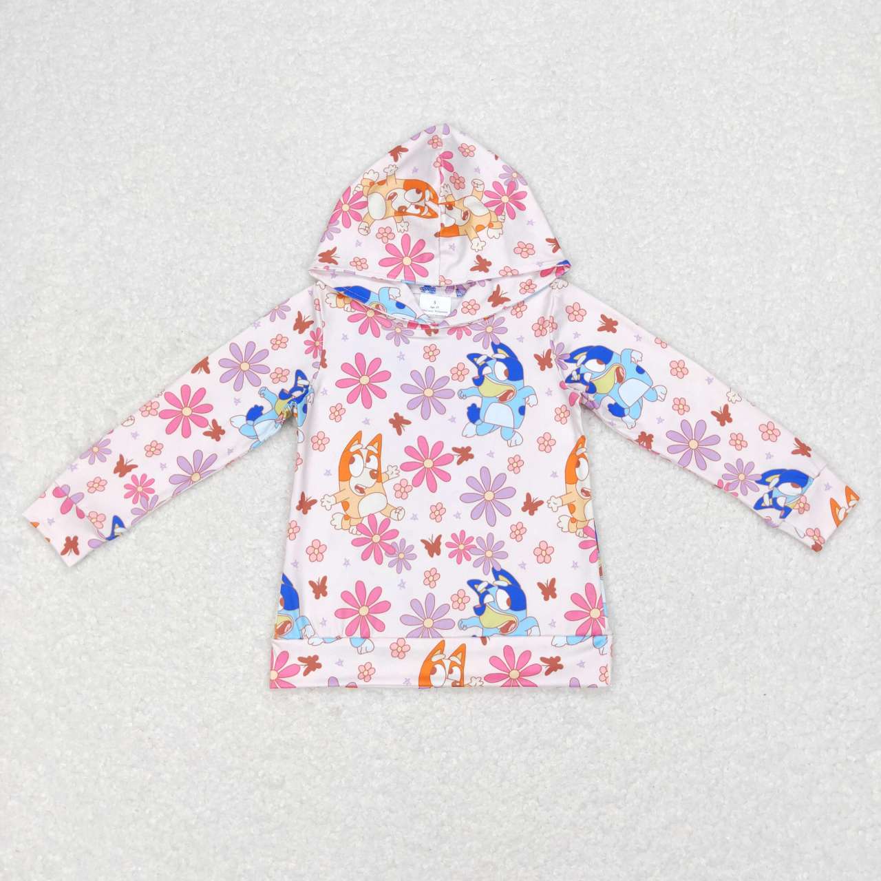 baby girls long sleeve floral cartoon dog top