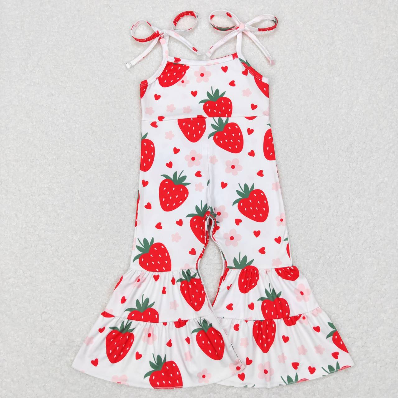 baby girls strawberry jumpsuit romper