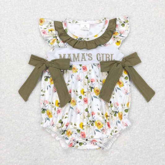 mamas girl floral bubble romper