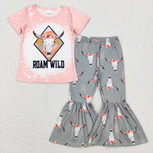 wild cow baby girls western clothes