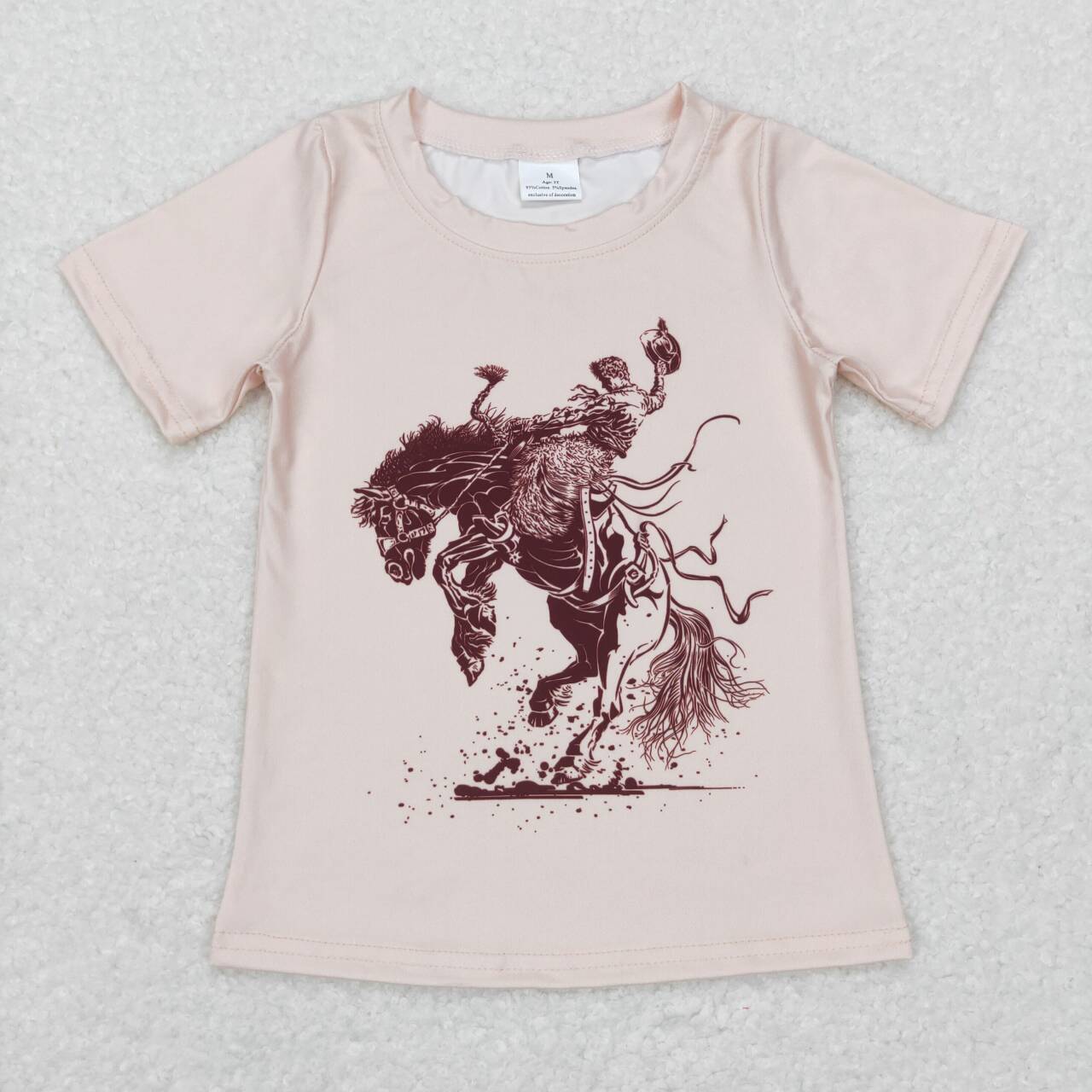 cowboy horse short sleeve t-shirt top