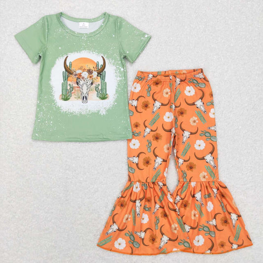 western cow cactus bell bottoms outfit