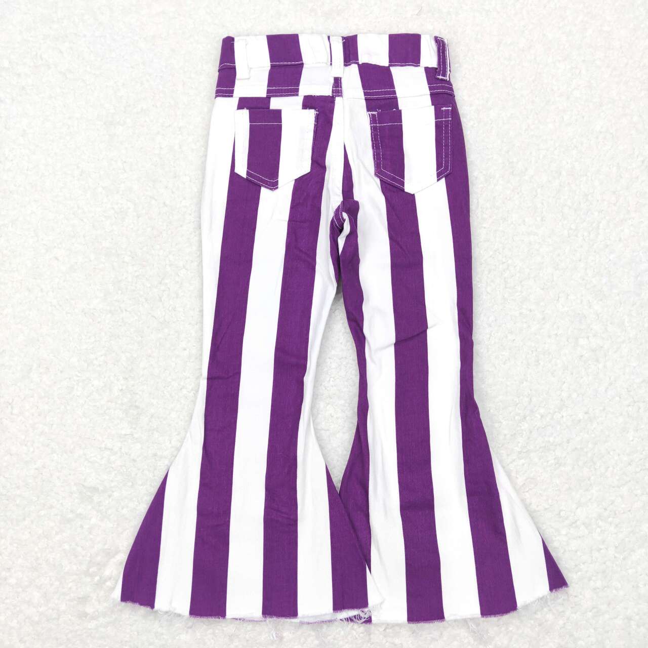 Mardi Gras Purple stripes jeans bell bottoms