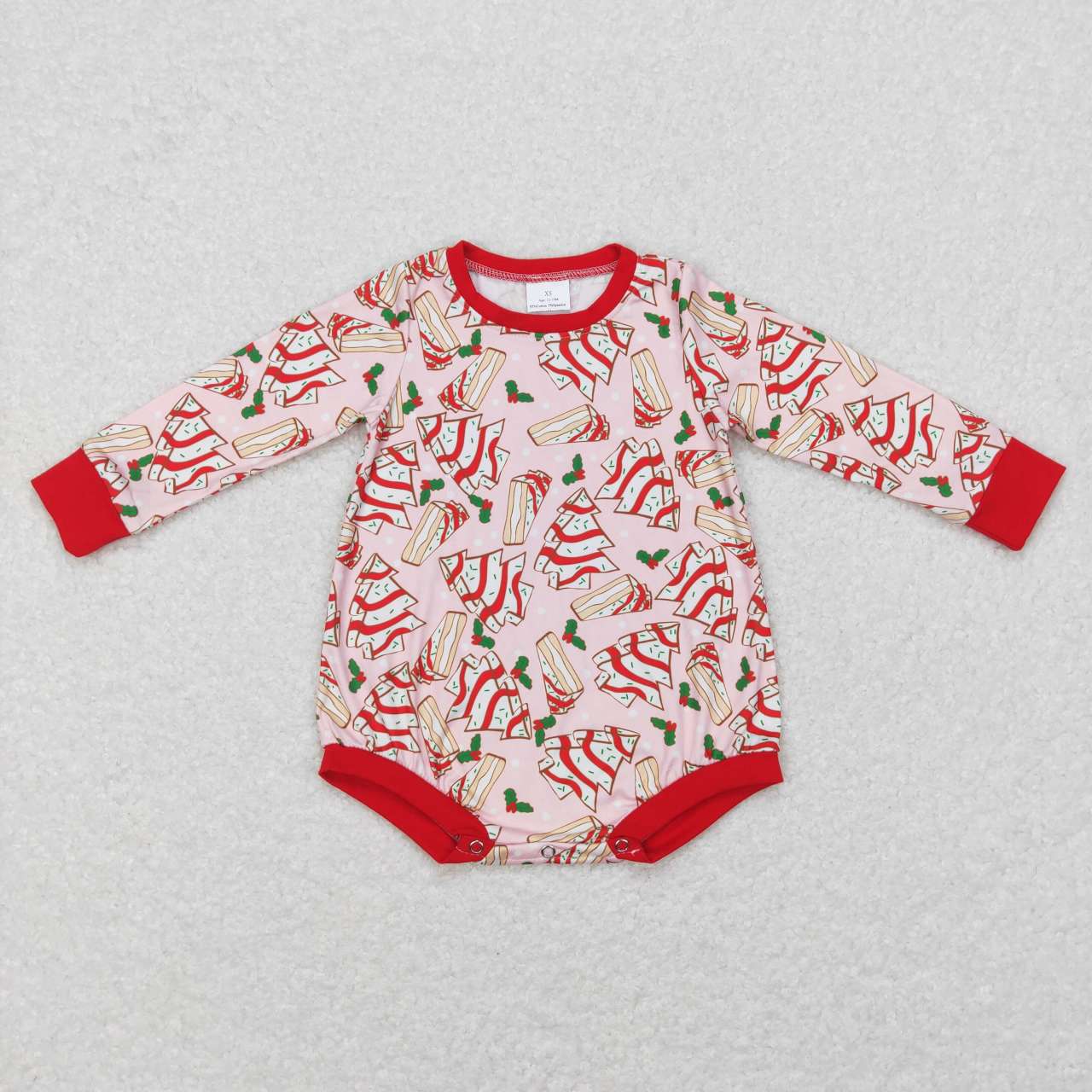 Christmas tree cake sweatshirt romper