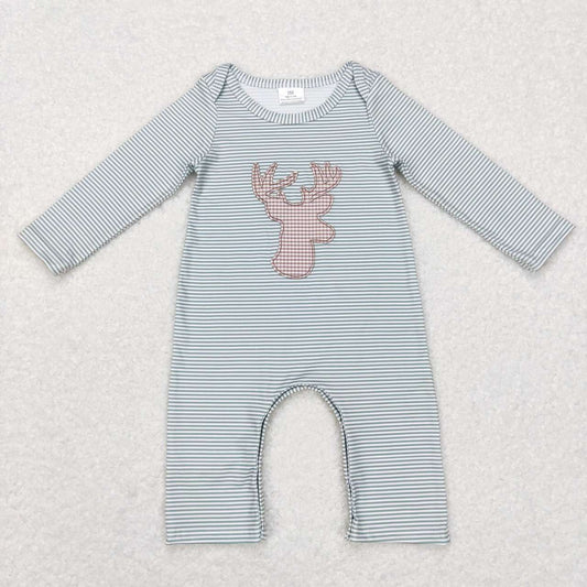 USA SHOP toddle baby boy long sleeve reindeer romper
