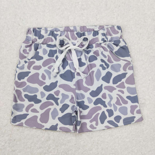 camo string cord baby shorts