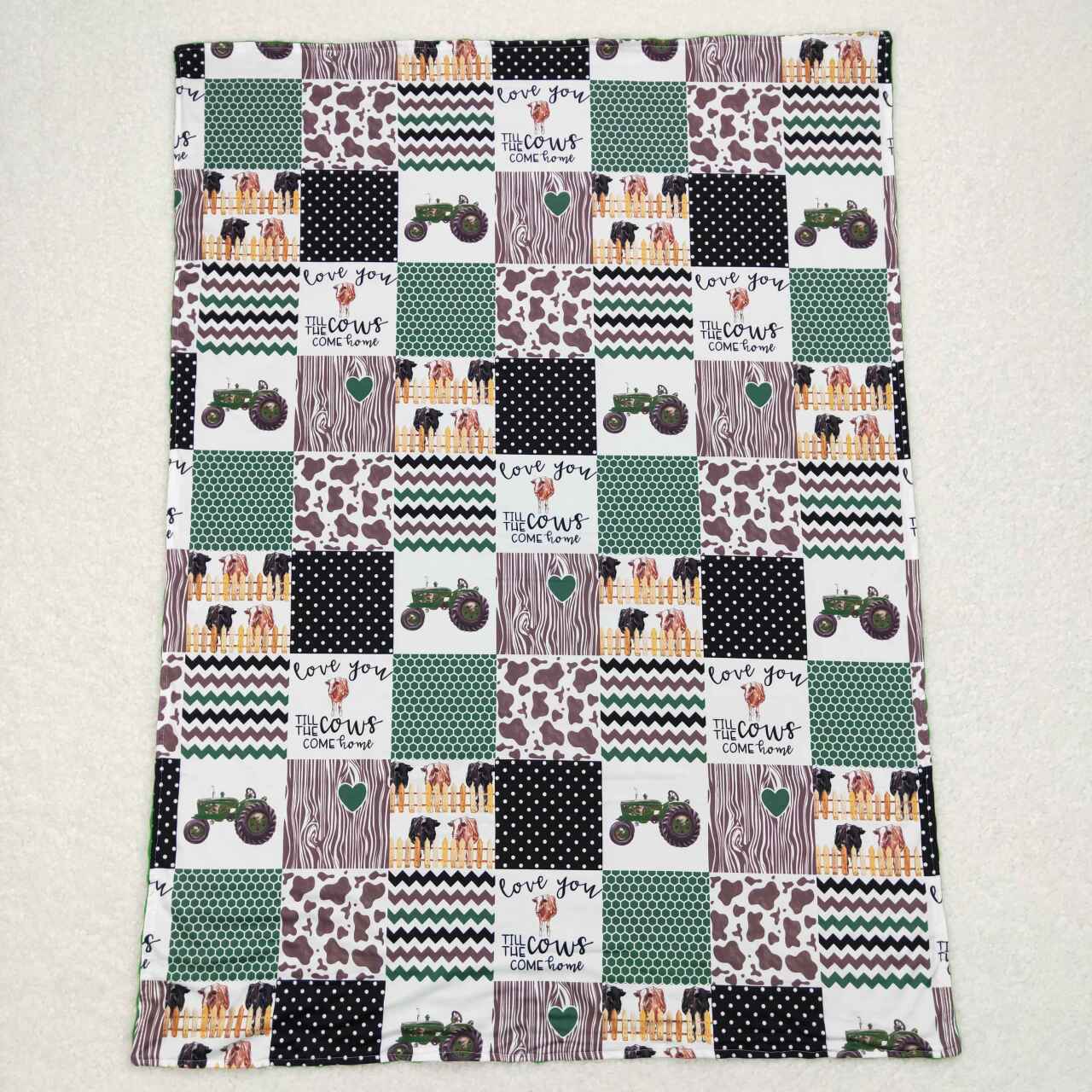 farm tractor toddle  girls fleece blanket