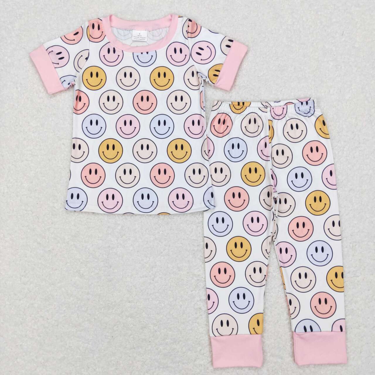 smile face baby girls outfit