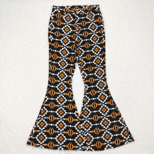 Adult women aztec jeans bell bottoms kids denim pants