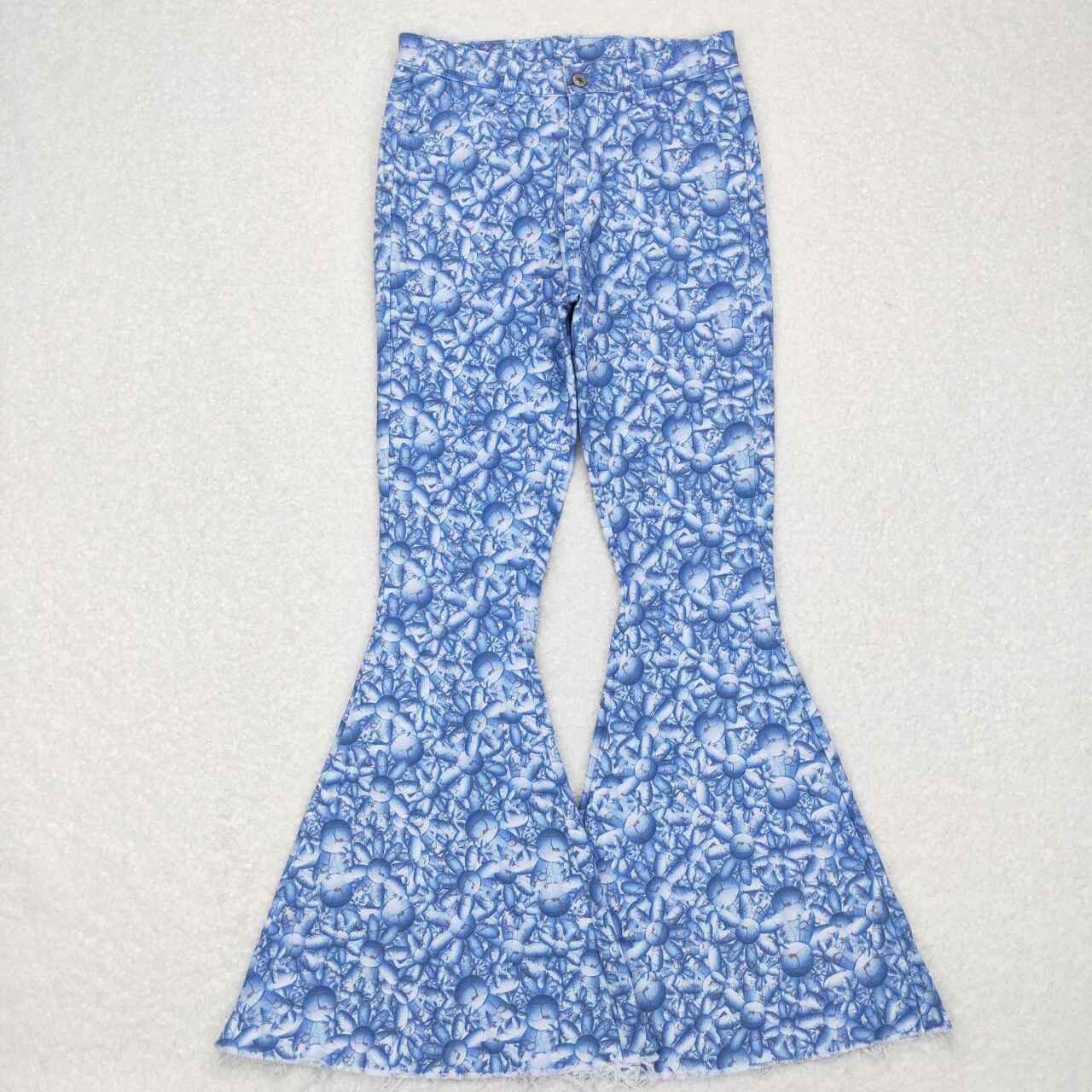 Adult women blue jeans bell bottoms