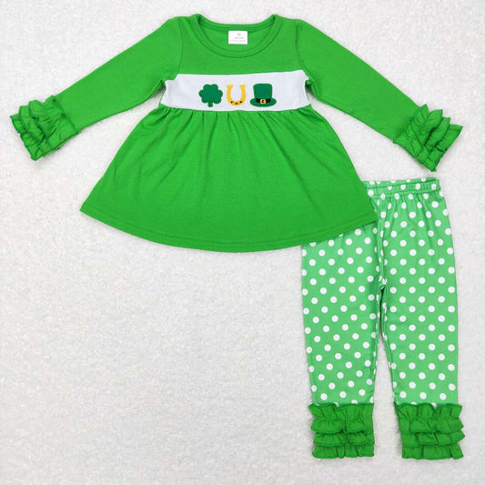 wholesale baby girls Saint Patrick's Day clothes set