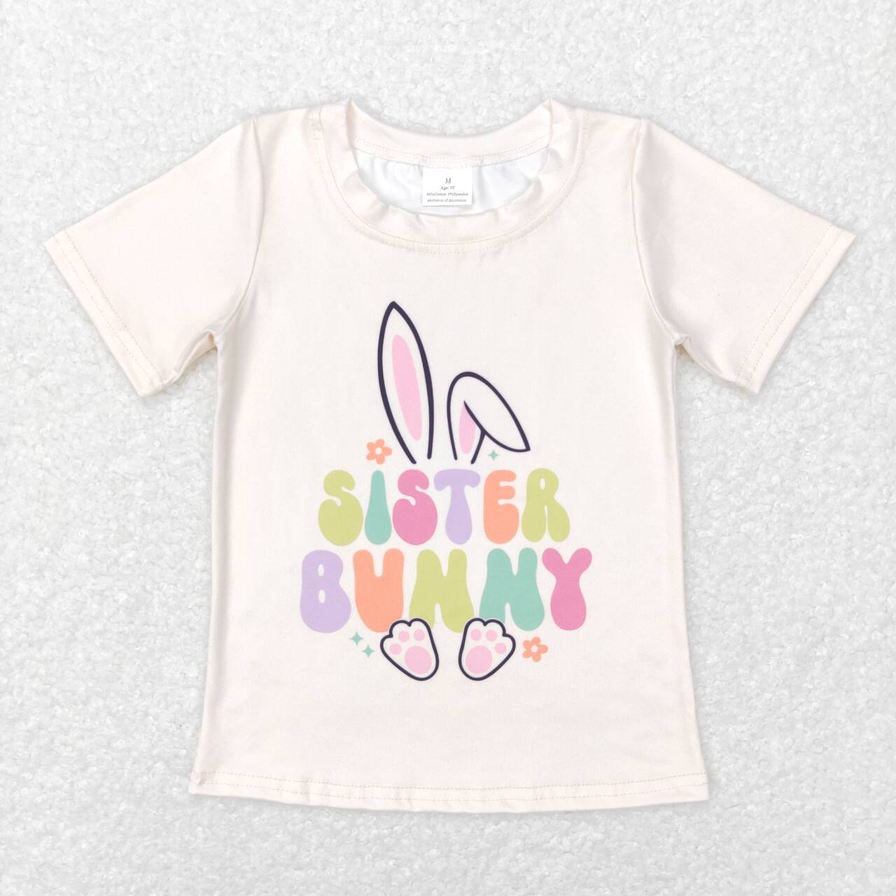 Sister bunny Easter short sleeve t-shirt top
