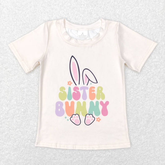 Sister bunny Easter short sleeve t-shirt top