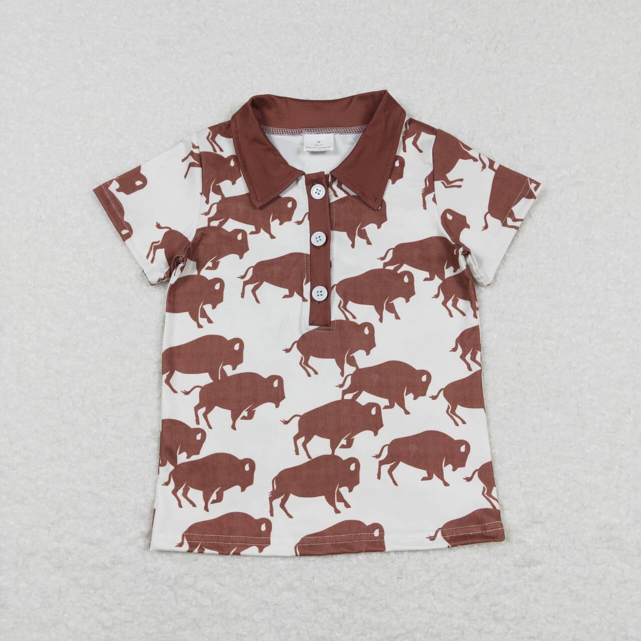 boy short sleeve cow polo shirt