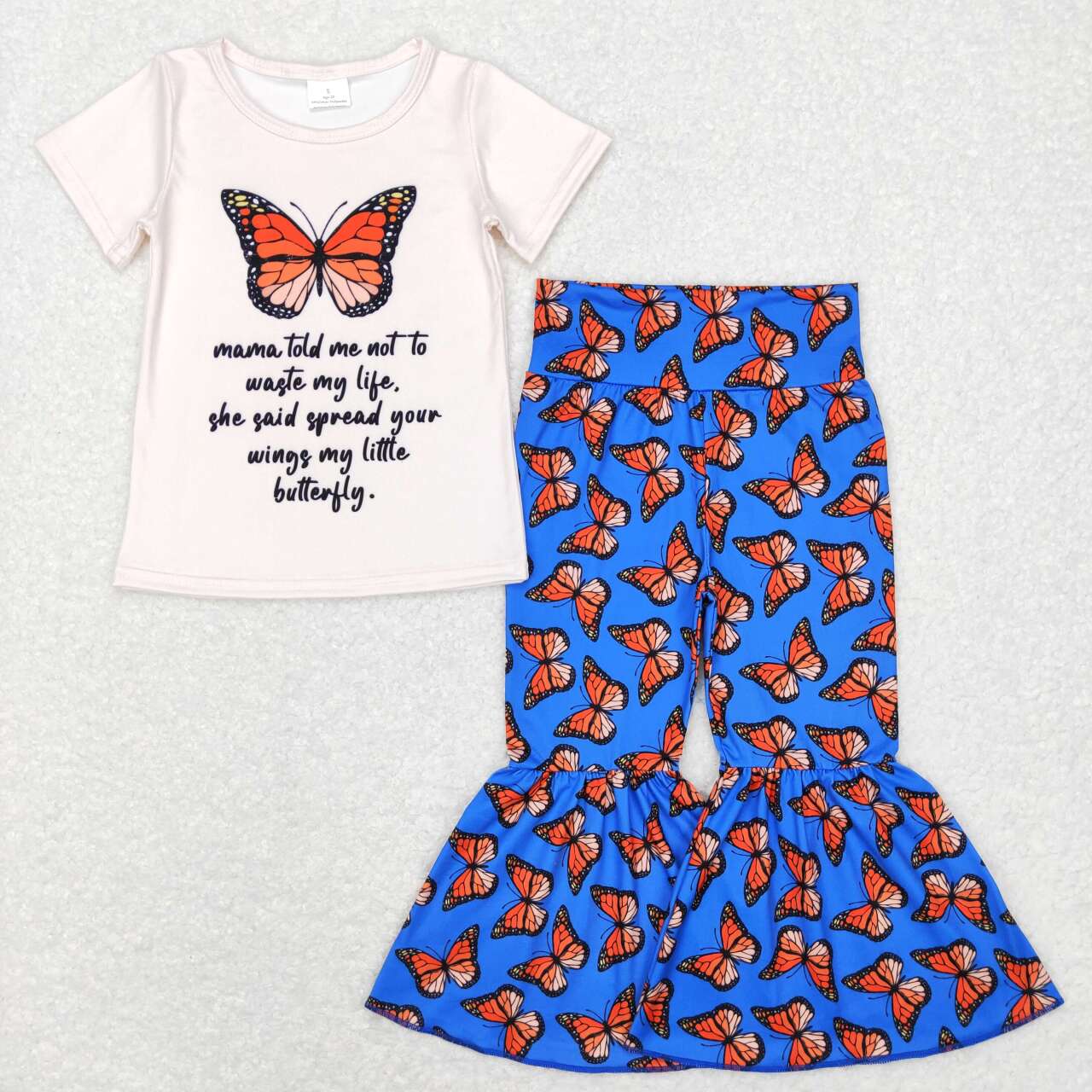 baby girls butterfly boutique clothing set