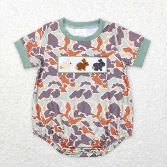 toddles baby camo bunny romper