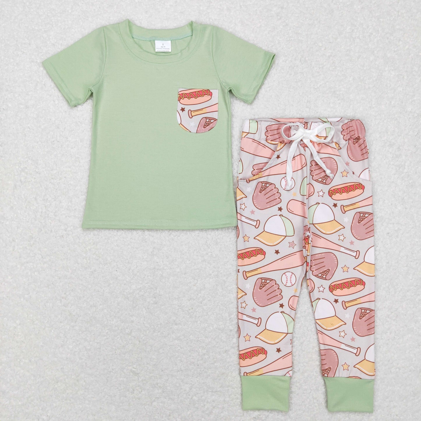 baby boy short sleeve top baseball jogger pants outfit