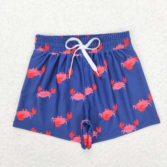 Boys red crab swim trunks