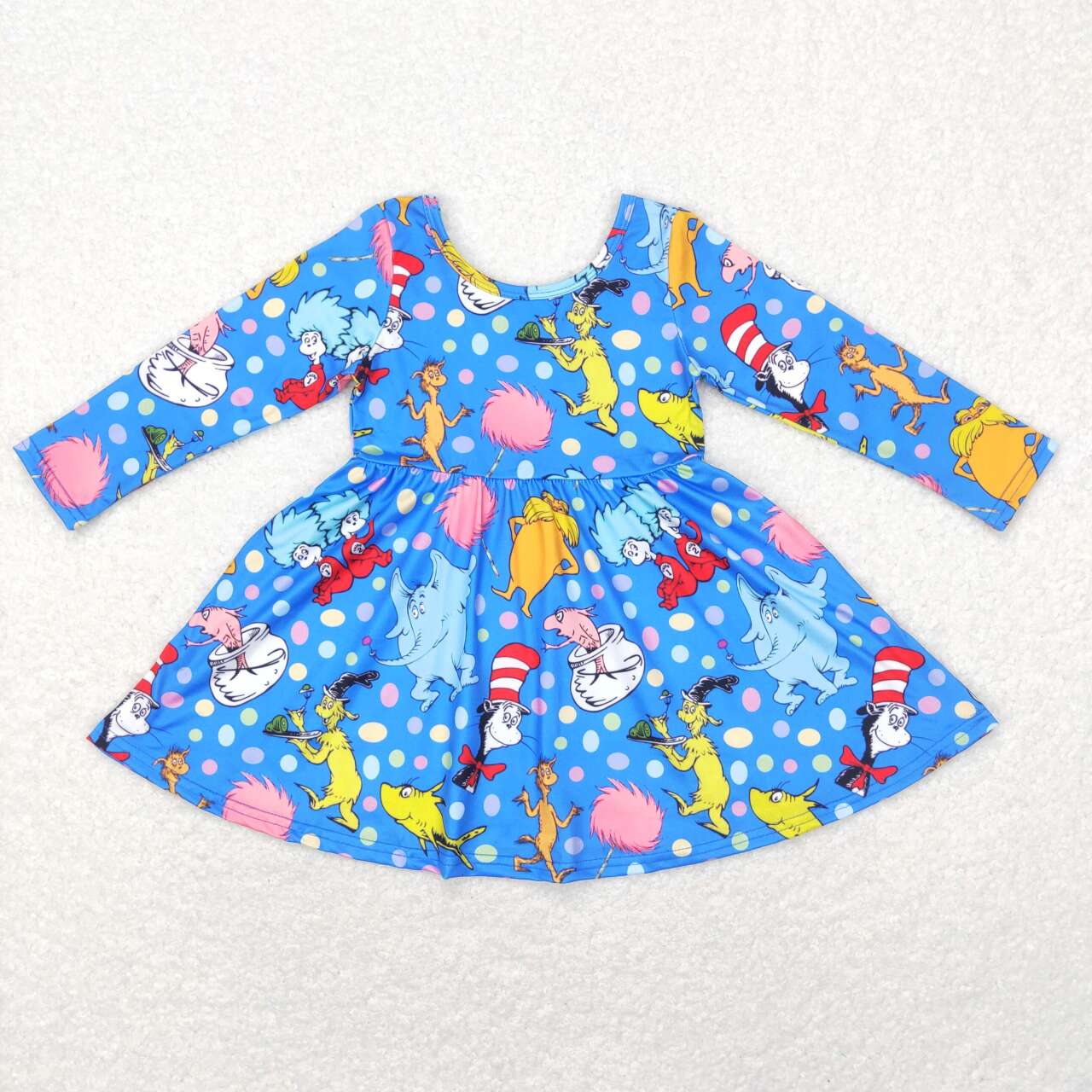 baby girls long sleeve blue  dr dress