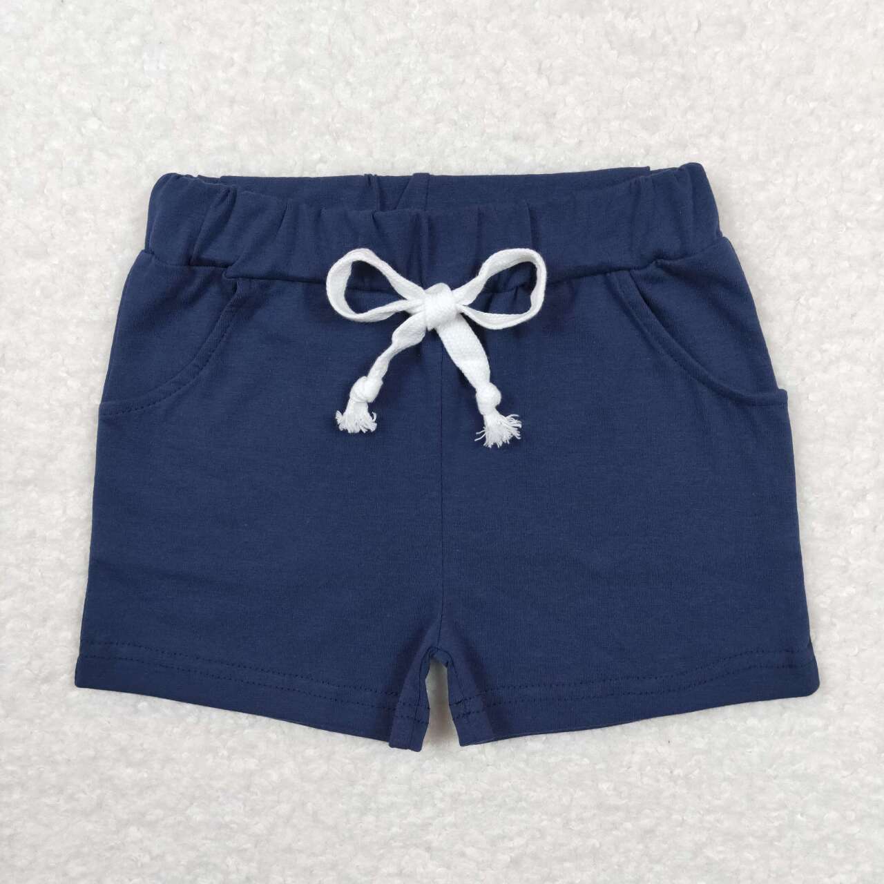 baby girls royal blue cotton shorts