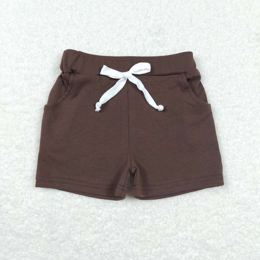baby girls brown cotton shorts
