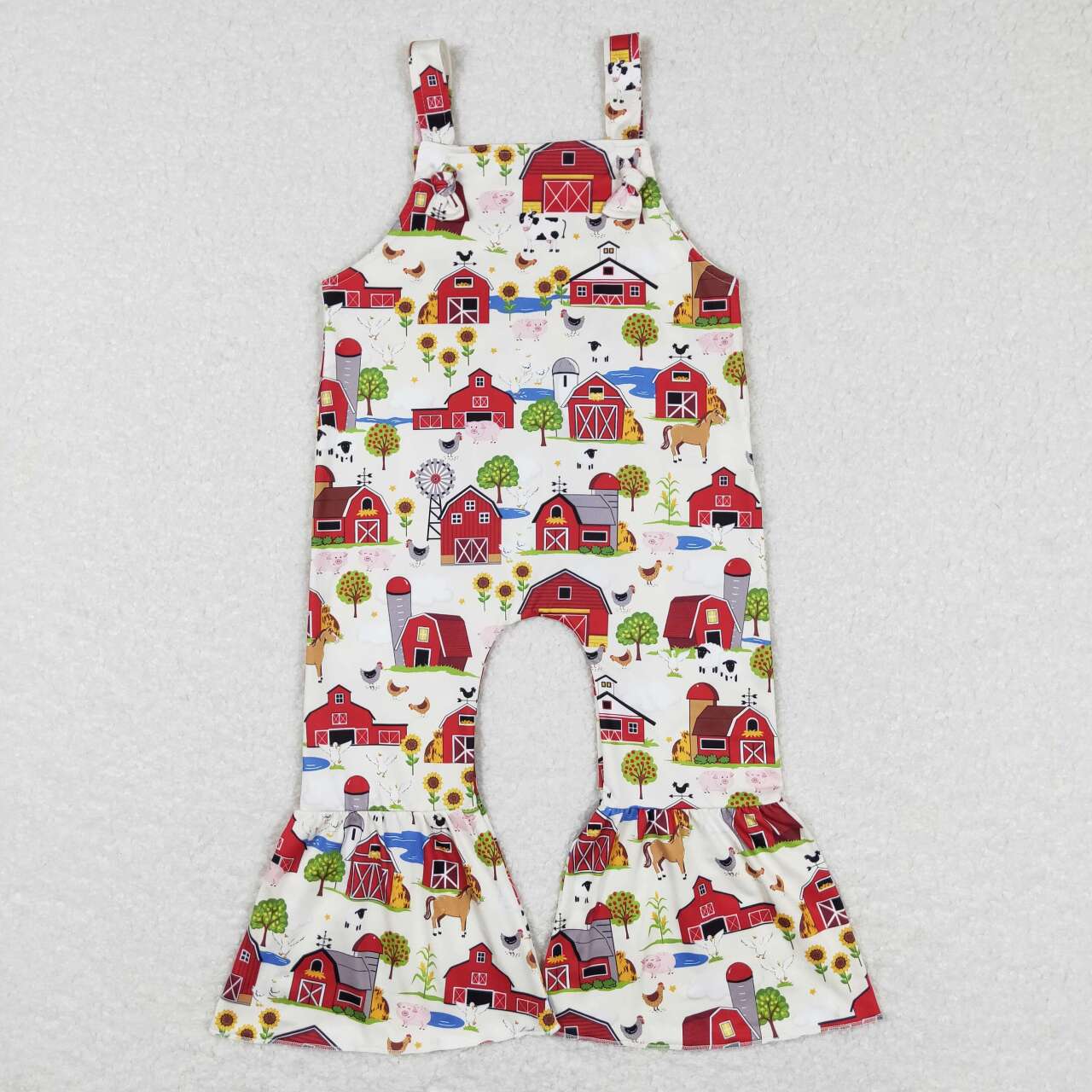 toddle baby girls farm house animal romper