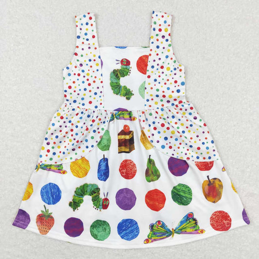 infant baby girls green worm boutique dress
