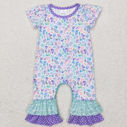 toddle girls colorful shell romper