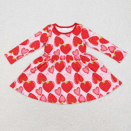 baby girls strawberry heart Valentines day dress