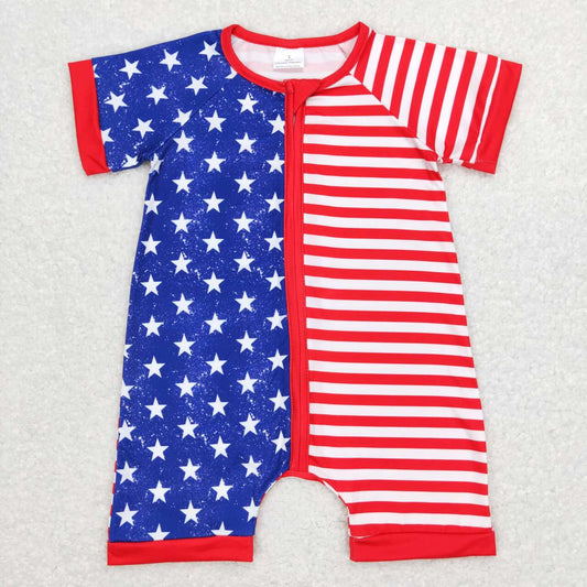 toddle girls USA American july 4th stat romper