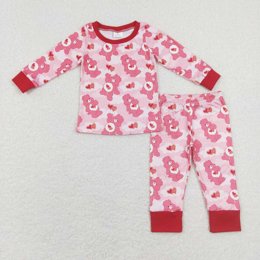valentines day heart bear 2pcs outfit