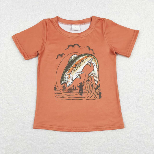 baby boy short sleeve outdoor fishing shirt