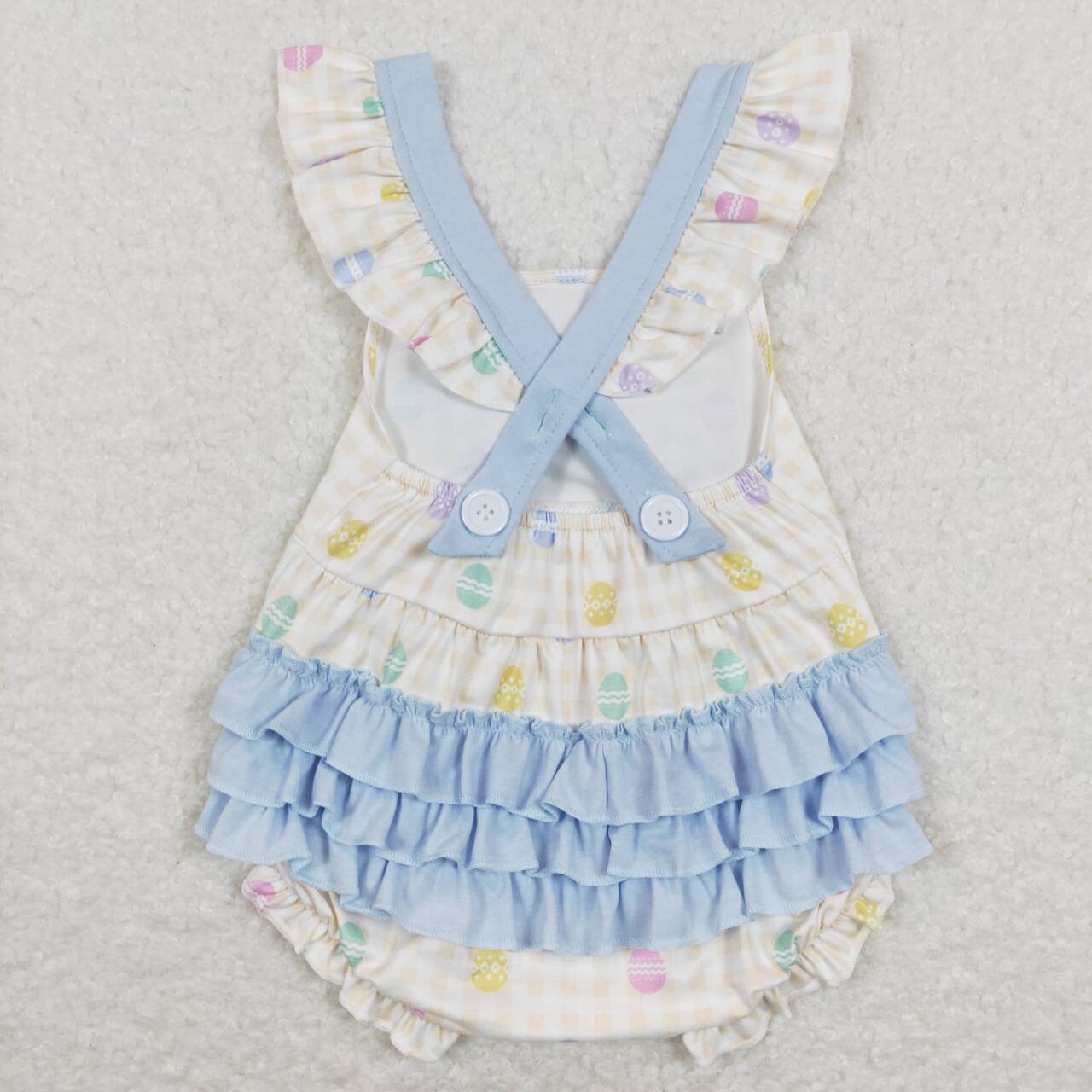 infant baby girls easter egg romper