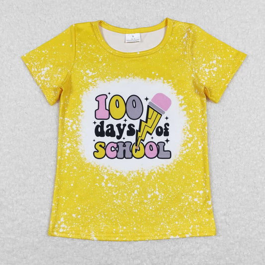 back to school 100 days short sleeve shirt