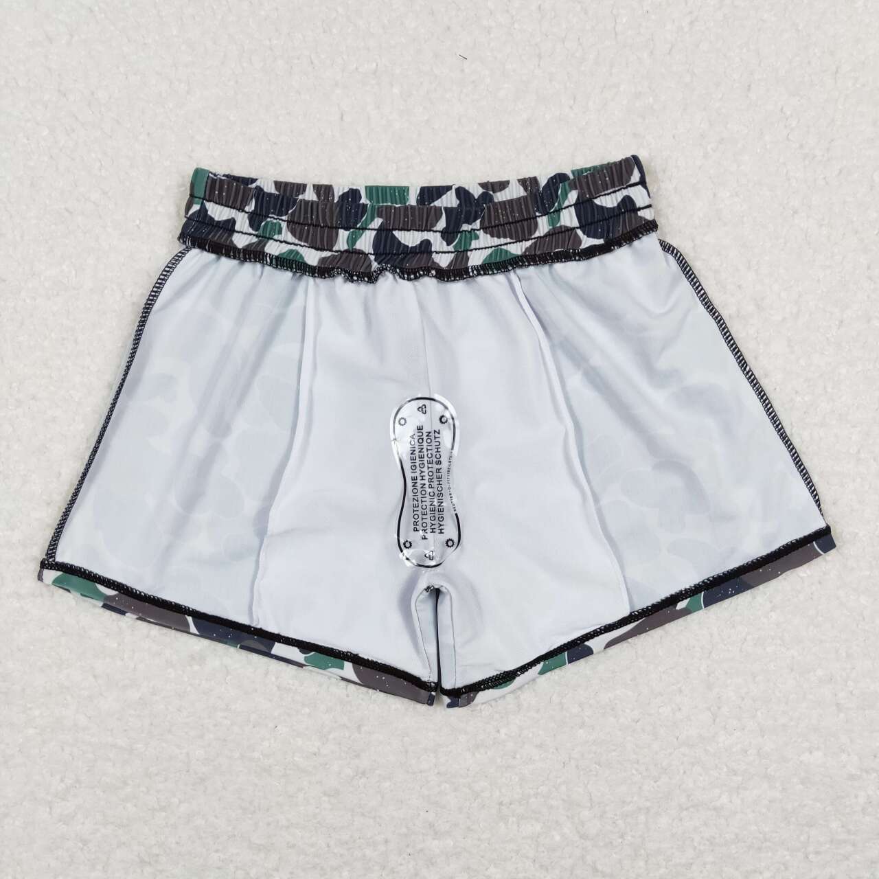 Boys green camo  swim trunks