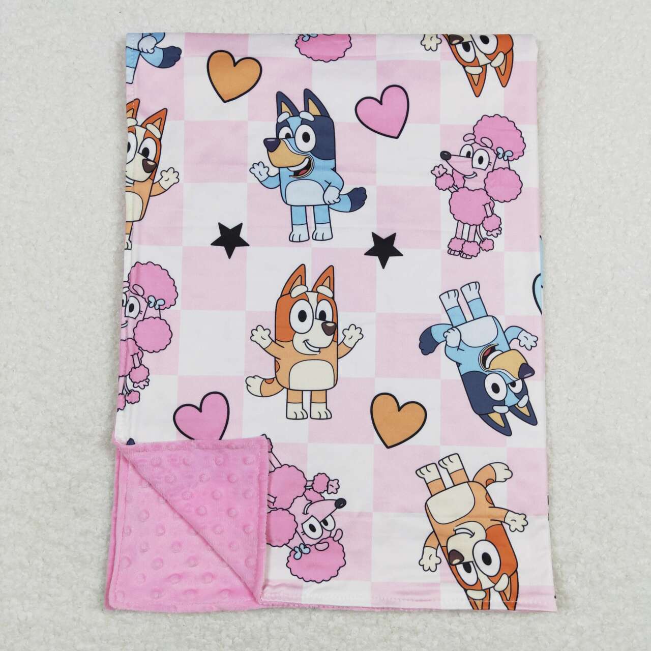 valentines day blue cartoon dog wholesale kids blanket