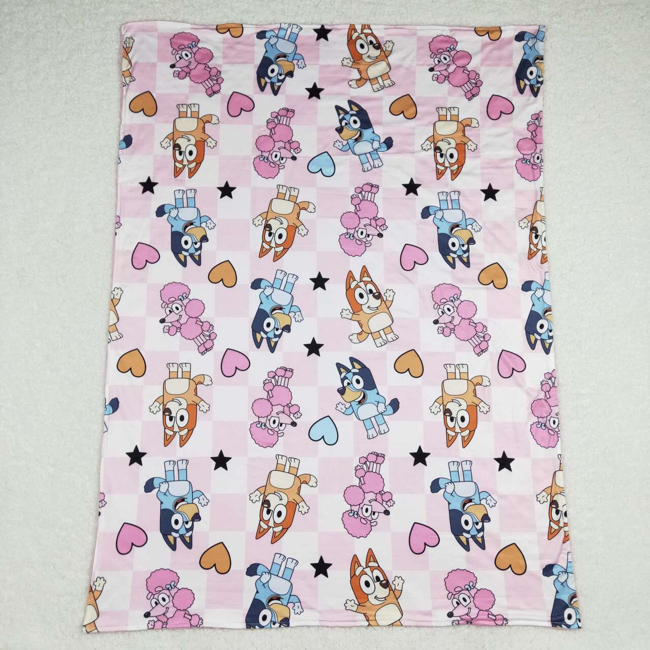 valentines day blue cartoon dog wholesale kids blanket