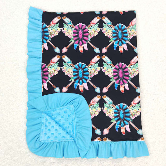 infant baby girl  butterfly design fleece blanket