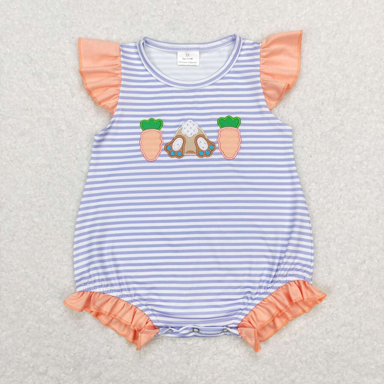 toddle girls Easter bunny carrot romper