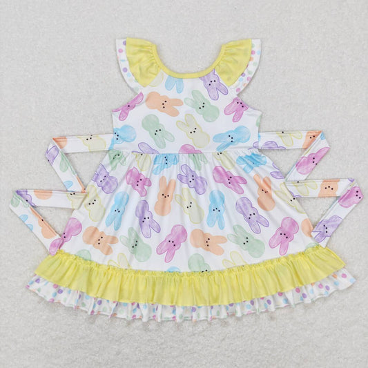 baby girls easter bunny ruffle dress