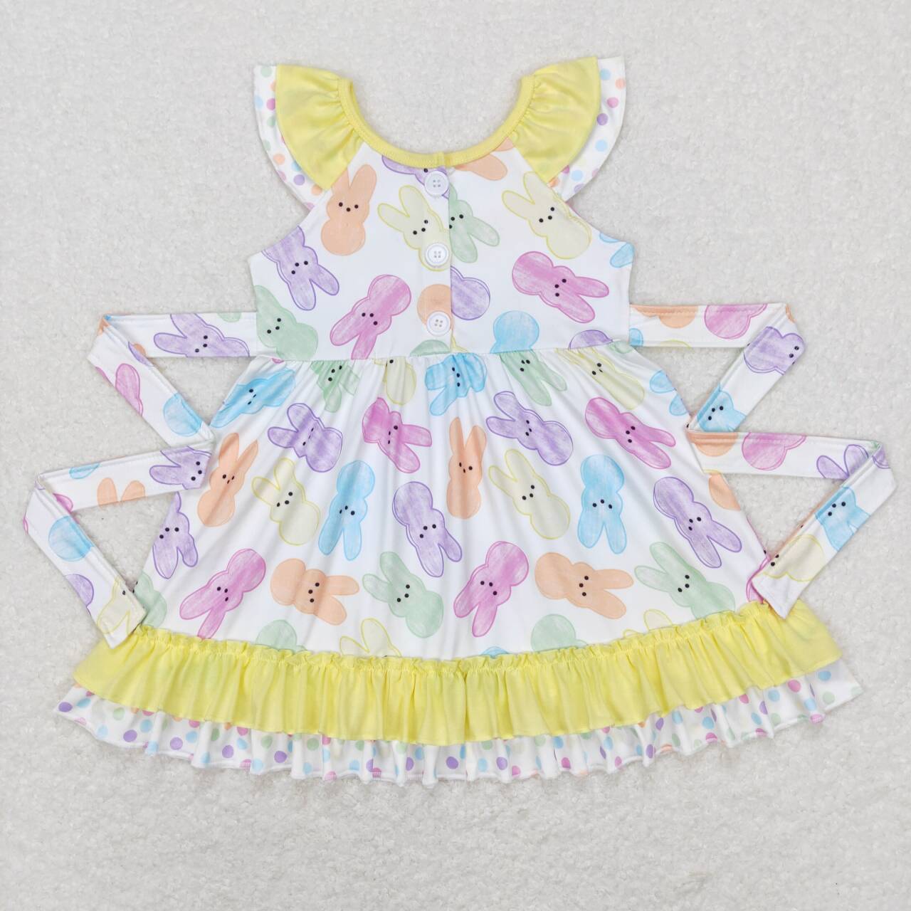 baby girls easter bunny ruffle dress