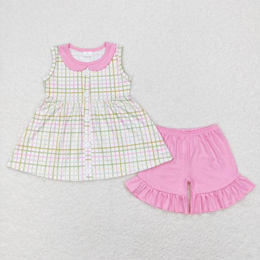 green yellow pink baby girls Easter outfit