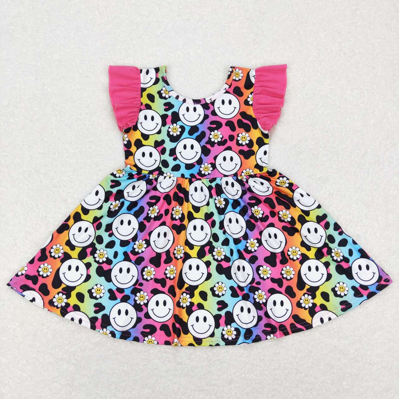 baby girls smile face sunshine milk silk dress