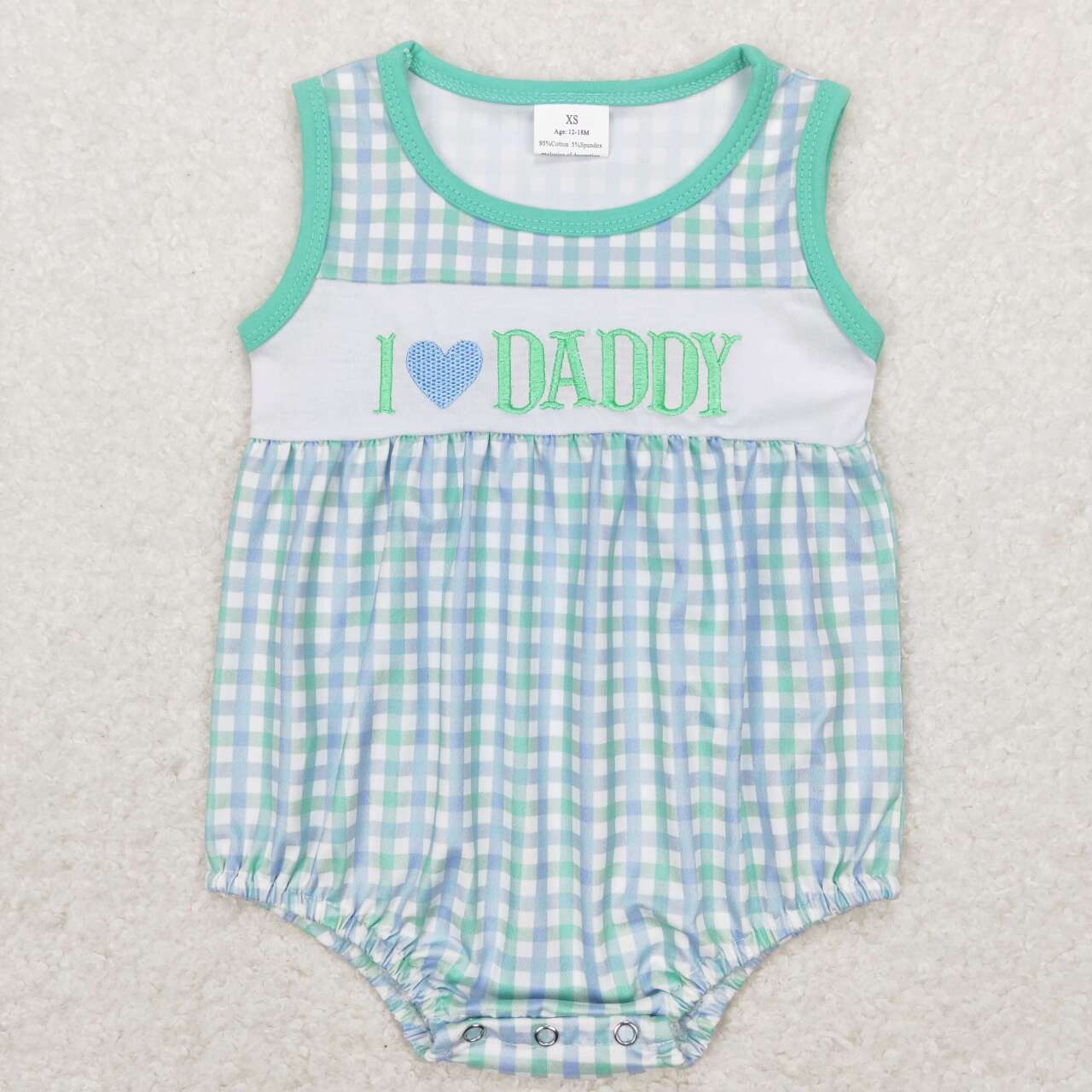 I love daddy embroidery romper