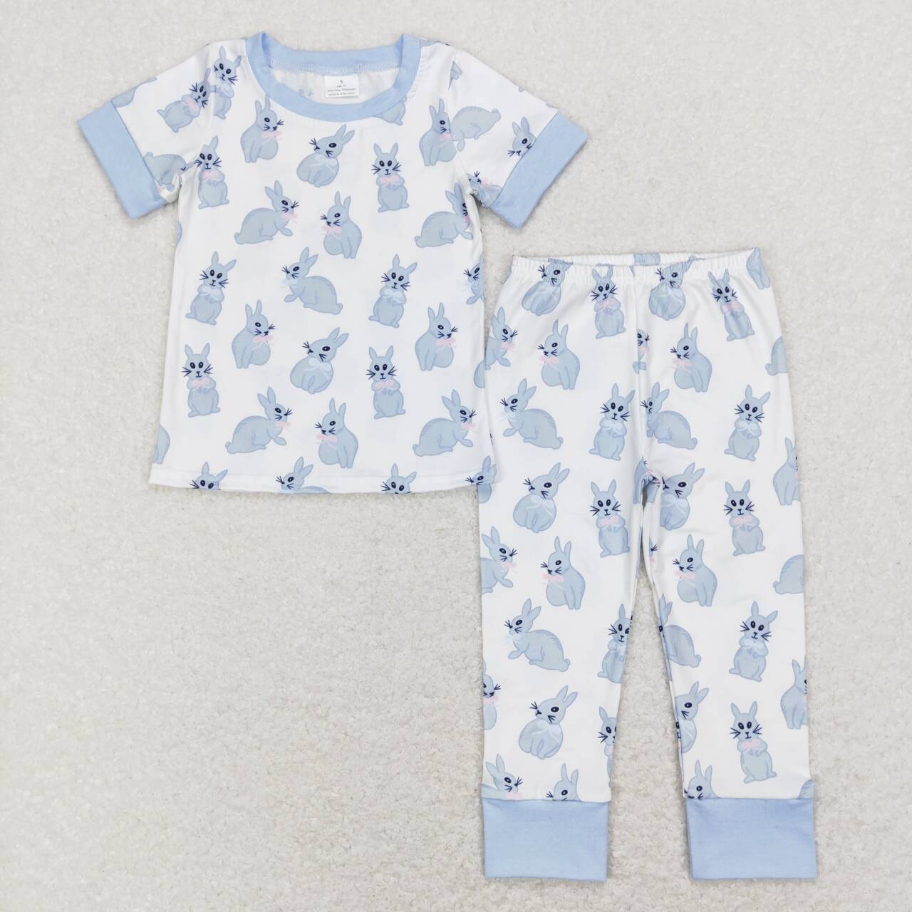 Easter bunny baby boy short sleeve outfit