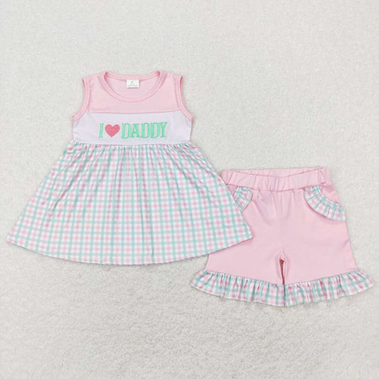 I love daddy baby girls fathers day outfit