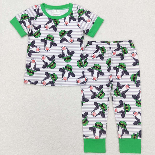 Saint Patrick's Day cow short sleeve outfit