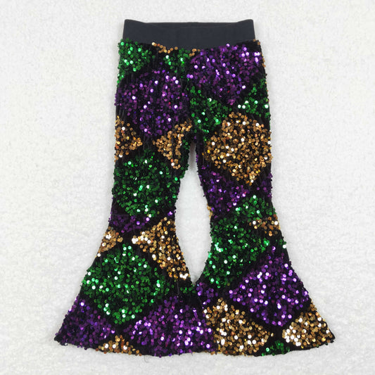 Mardi Gras sequins bell bottoms